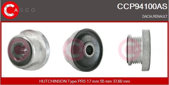 Casco CCP94100AS - Pulley, alternator, freewheel clutch autospares.lv