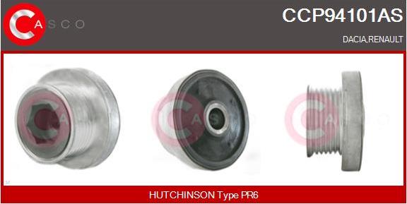 Casco CCP94101AS - Pulley, alternator, freewheel clutch autospares.lv