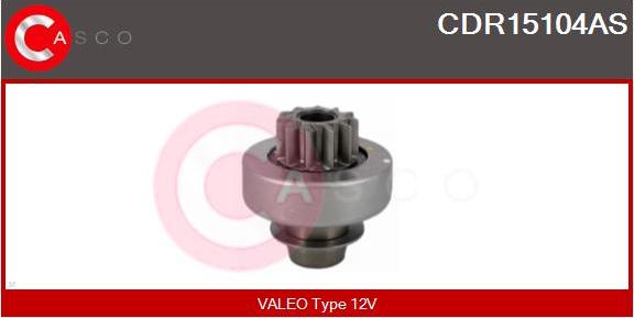 Casco CDR15104AS - Pinion, bendix, starter autospares.lv