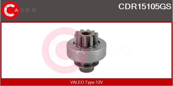 Casco CDR15105GS - Pinion, bendix, starter autospares.lv