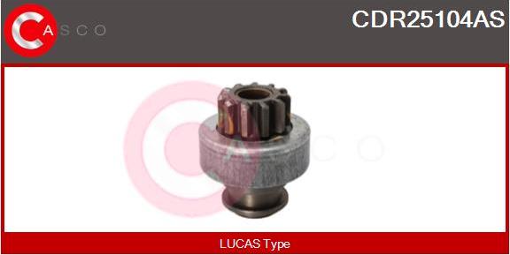 Casco CDR25104AS - Pinion, bendix, starter autospares.lv