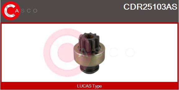 Casco CDR25103AS - Pinion, bendix, starter autospares.lv