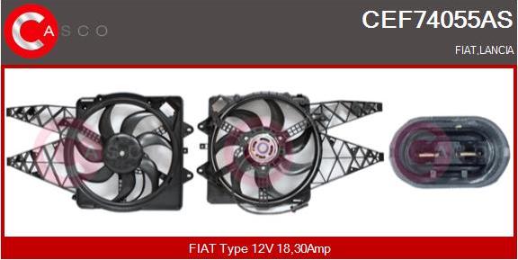 Casco CEF74055AS - Electric Motor, radiator fan autospares.lv