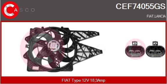 Casco CEF74055GS - Electric Motor, radiator fan autospares.lv