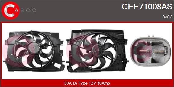 Casco CEF71008AS - Electric Motor, radiator fan autospares.lv