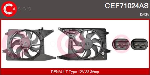 Casco CEF71024AS - Electric Motor, radiator fan autospares.lv