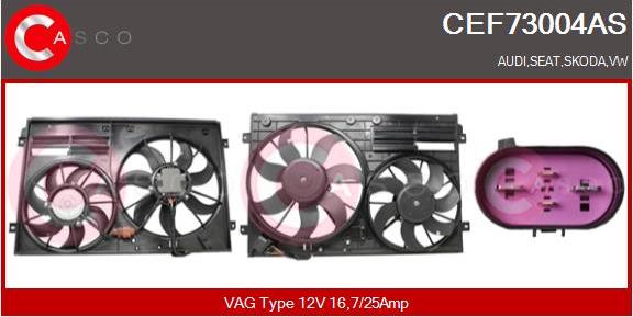 Casco CEF73004AS - Electric Motor, radiator fan autospares.lv