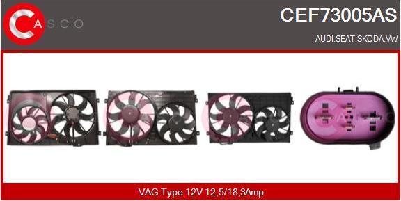 Casco CEF73005AS - Electric Motor, radiator fan autospares.lv