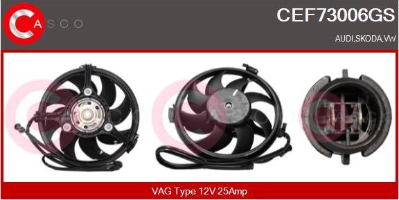 Casco CEF73006GS - Electric Motor, radiator fan autospares.lv