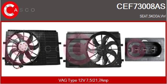 Casco CEF73008AS - Electric Motor, radiator fan autospares.lv