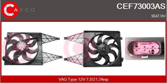 Casco CEF73003AS - Electric Motor, radiator fan autospares.lv