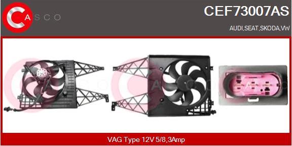 Casco CEF73007AS - Electric Motor, radiator fan autospares.lv