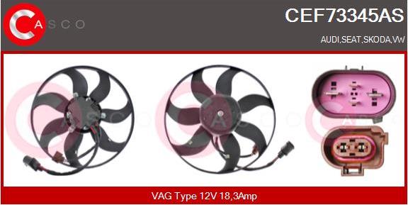 Casco CEF73345AS - Fan, radiator autospares.lv