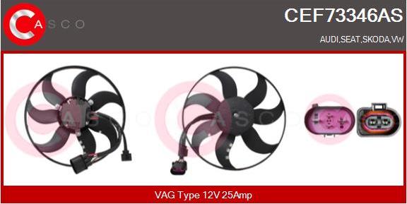 Casco CEF73346AS - Fan, radiator autospares.lv