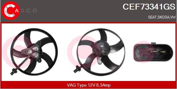 Casco CEF73341GS - Fan, radiator autospares.lv
