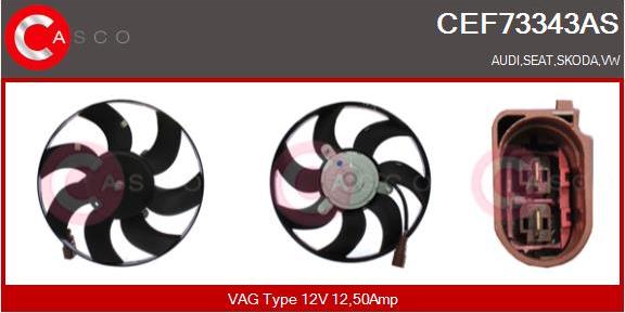 Casco CEF73343AS - Fan, radiator autospares.lv