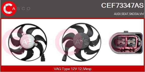 Casco CEF73347AS - Fan, radiator autospares.lv