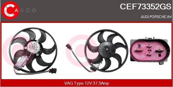 Casco CEF73352GS - Fan, radiator autospares.lv