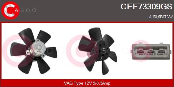 Casco CEF73309GS - Fan, radiator autospares.lv