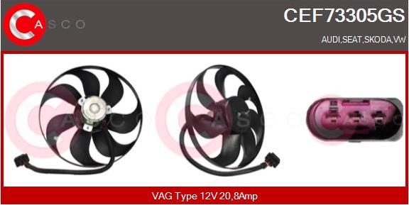 Casco CEF73305GS - Fan, radiator autospares.lv