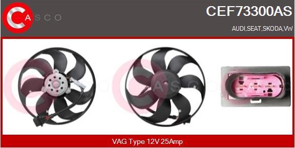 Casco CEF73300AS - Fan, radiator autospares.lv