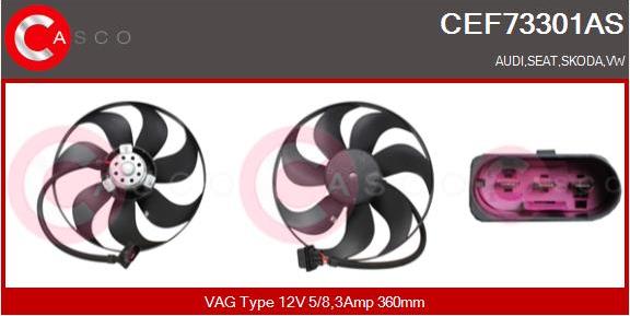 Casco CEF73301AS - Fan, radiator autospares.lv