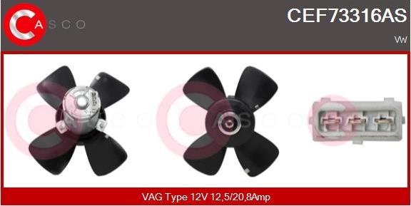 Casco CEF73316AS - Fan, radiator autospares.lv