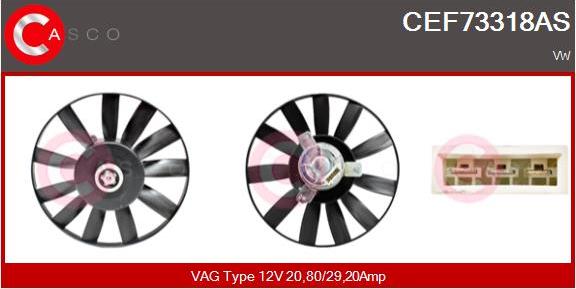 Casco CEF73318AS - Fan, radiator autospares.lv
