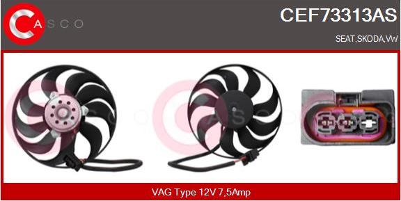 Casco CEF73313AS - Fan, radiator autospares.lv