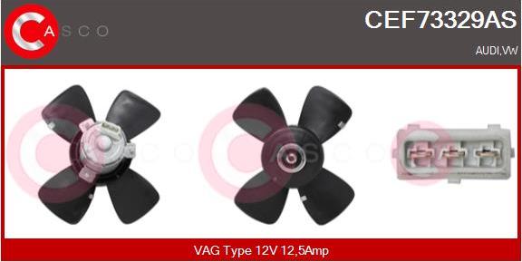 Casco CEF73329AS - Fan, radiator autospares.lv
