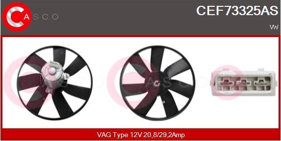 Casco CEF73325AS - Fan, radiator autospares.lv