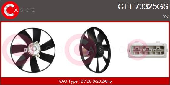 Casco CEF73325GS - Fan, radiator autospares.lv