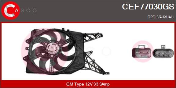 Casco CEF77030GS - Electric Motor, radiator fan autospares.lv