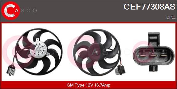 Casco CEF77308AS - Fan, radiator autospares.lv