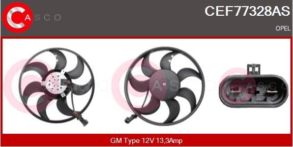 Casco CEF77328AS - Fan, radiator autospares.lv
