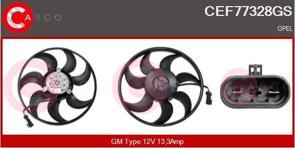 Casco CEF77328GS - Fan, radiator autospares.lv