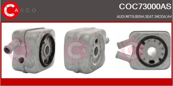 Casco COC73000AS - Oil Cooler, engine oil autospares.lv