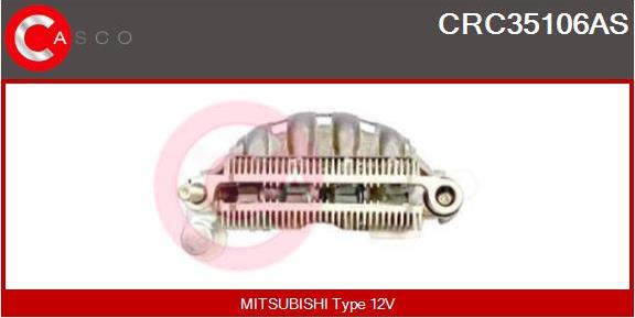 Casco CRC35106AS - Rectifier, alternator autospares.lv
