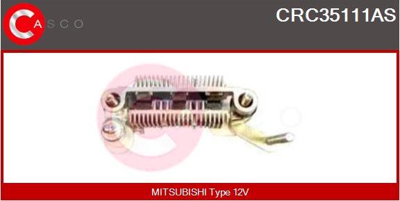 Casco CRC35111AS - Rectifier, alternator autospares.lv