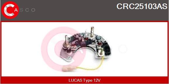 Casco CRC25103AS - Rectifier, alternator autospares.lv