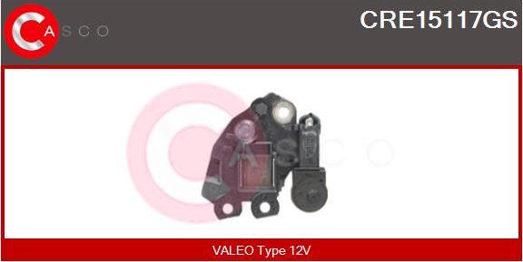 Casco CRE15117GS - Voltage regulator, alternator autospares.lv
