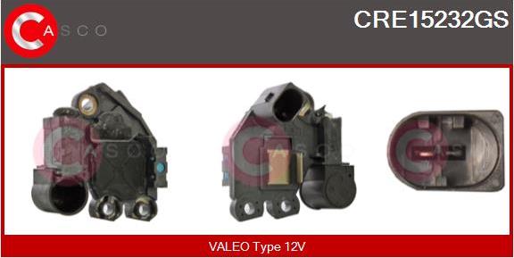 Casco CRE15232GS - Voltage regulator, alternator autospares.lv