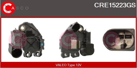 Casco CRE15223GS - Voltage regulator, alternator autospares.lv