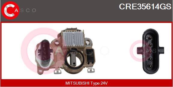 Casco CRE35614GS - Voltage regulator, alternator autospares.lv