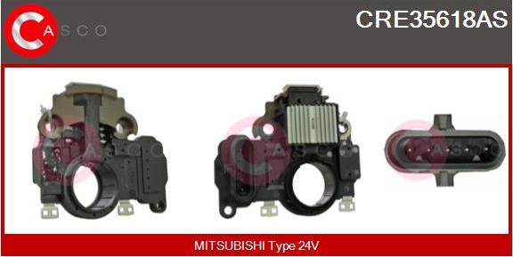 Casco CRE35618AS - Voltage regulator, alternator autospares.lv