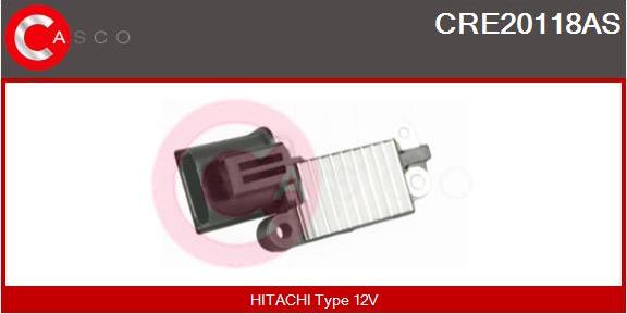 Casco CRE20118AS - Voltage regulator, alternator autospares.lv