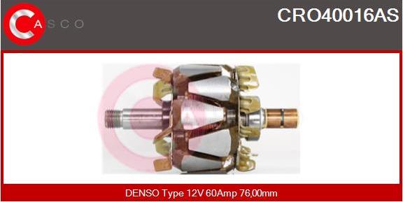 Casco CRO40016AS - Rotor, alternator autospares.lv