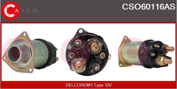 Casco CSO60116AS - Solenoid Switch, starter autospares.lv