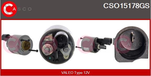 Casco CSO15178GS - Solenoid Switch, starter autospares.lv