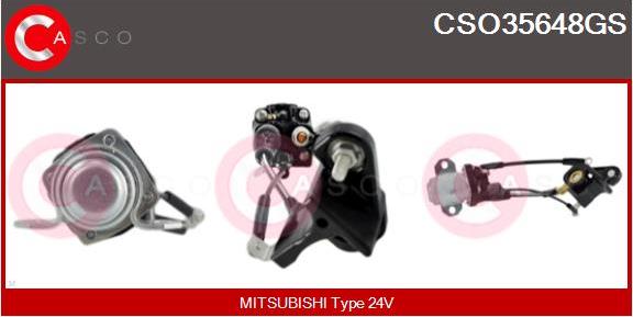 Casco CSO35648GS - Solenoid Switch, starter autospares.lv